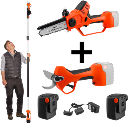 Pack Profesional Poda Stocker Tijera + Motosierra de Poda Magma E-150 LM 21+ Mango Telescopico 210-310 cm Pack Profesional Poda Stocker Tijera + Motosierra de Poda Magma E-150 LM 21+ Mango Telescopico 210-310 cm